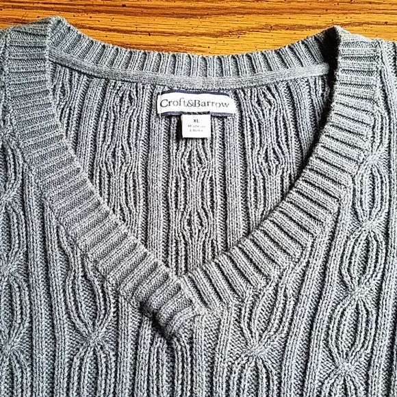Y2K Croft & Barrow V-Neck Sweater XL - Picture 3 of 7